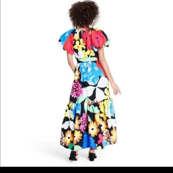 NWT Christopher John Rogers for Target RUFFLES, FLORAL PRINT PUFF SLEEVES - Picture 2 of 4